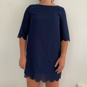 Tobi scalloped shift dress